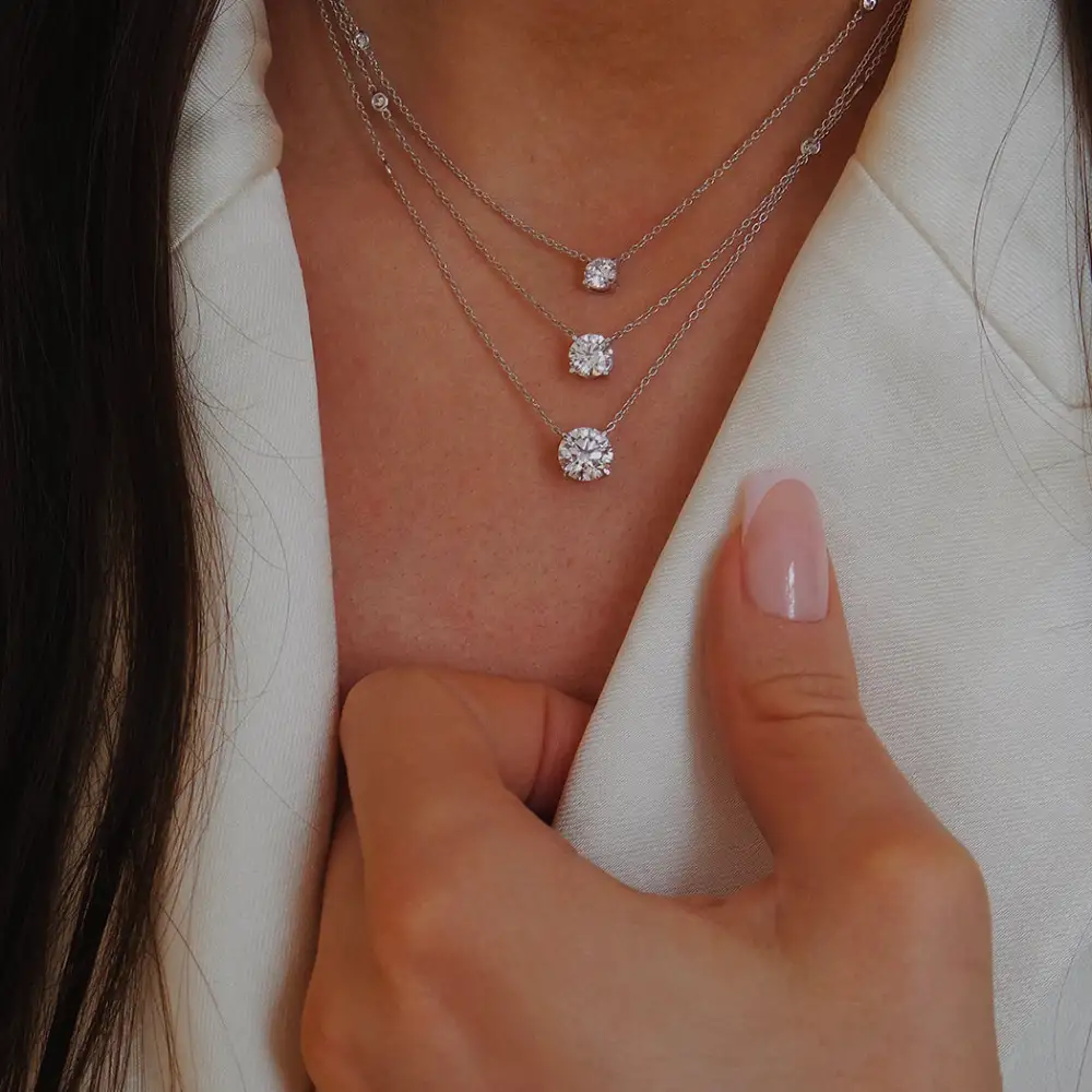 Diamond Solitaire Pendant Necklace
