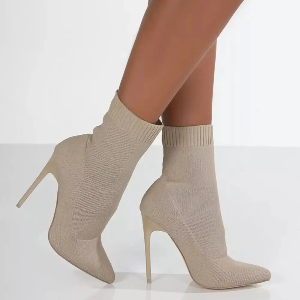 Relaxed Pointed Toe Stiletto Boots