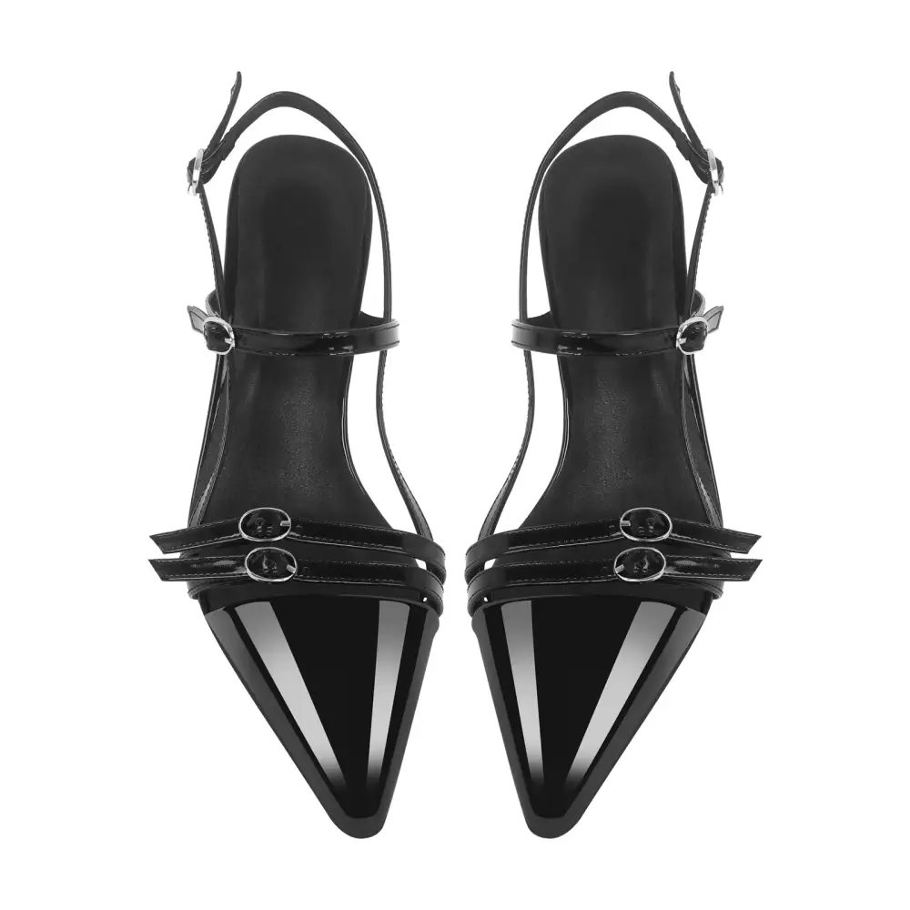 Sleek Pointed Toe Stiletto Slingback Pumps