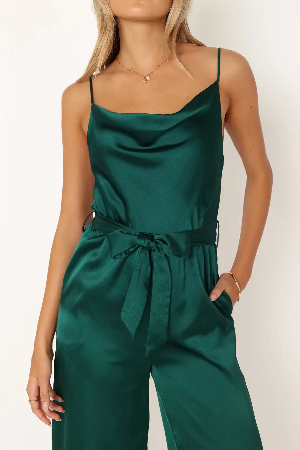 Wide-Leg Pocket Maxi Jumpsuit