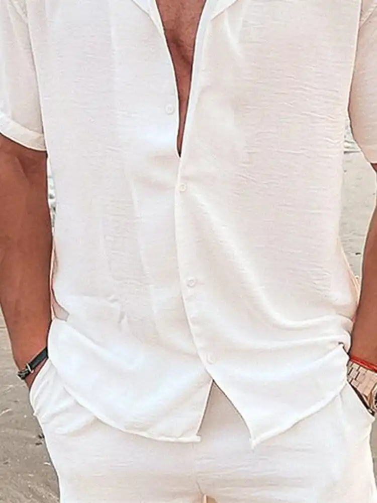 Soft Weave Linen Button Down Shirt
