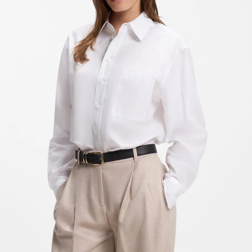 Oversized Long-Sleeve Women's Blouse