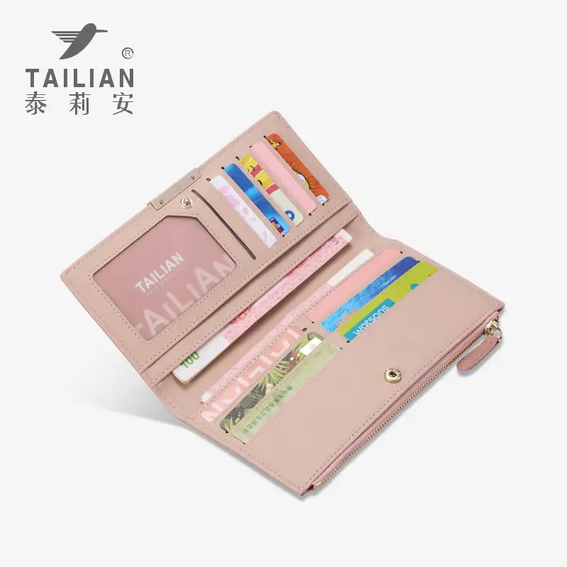 Minimal Slim Zip Wallet Clutch