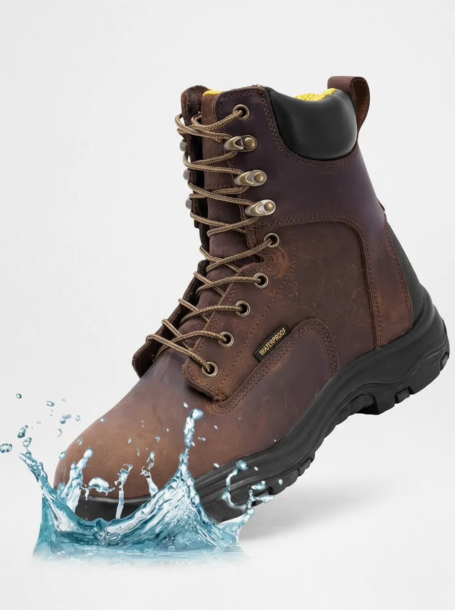 Modern Outdoor Look Men' Waterproof Work Boots