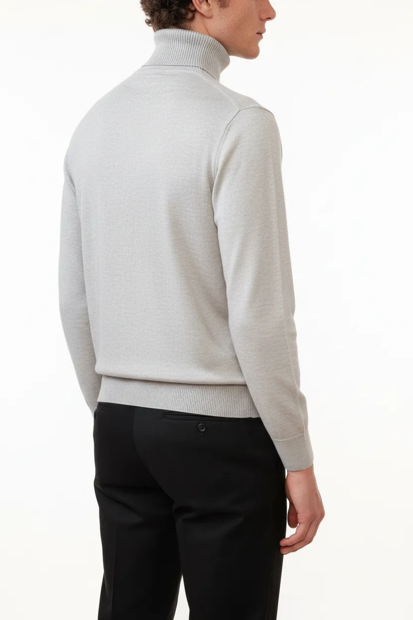 Timeless Slim Fit Viscose Turtleneck Sweater