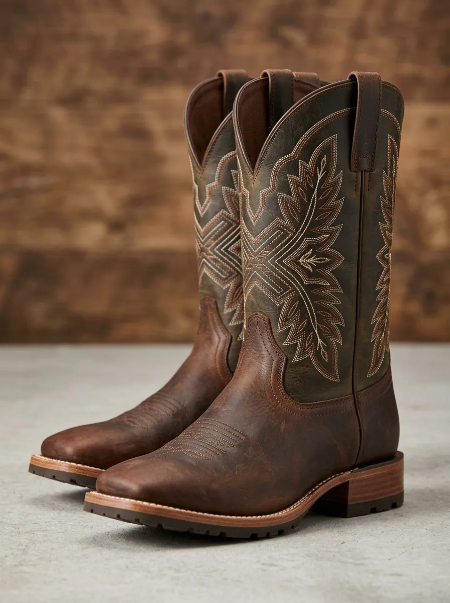 Classic Western Embroidered Statement Men's Western Cowboy Boots