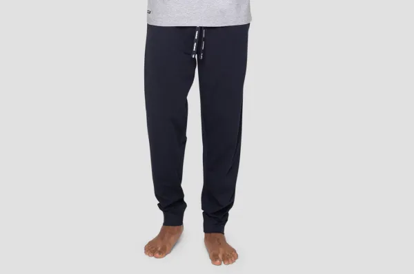 Men's Gray & Navy Raglan Pajama Set