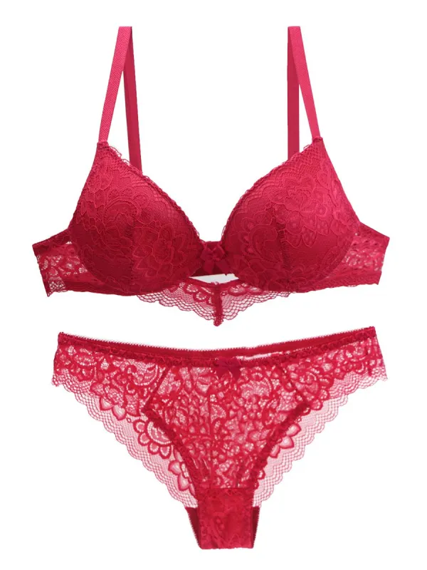 Push-Up Lace Matching Lingerie Set