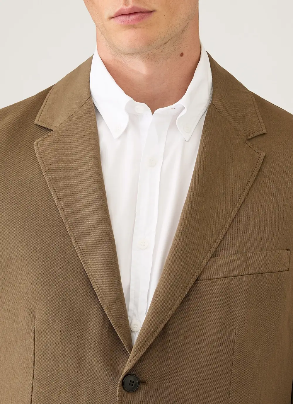 Unstructured Cotton Linen Blazer
