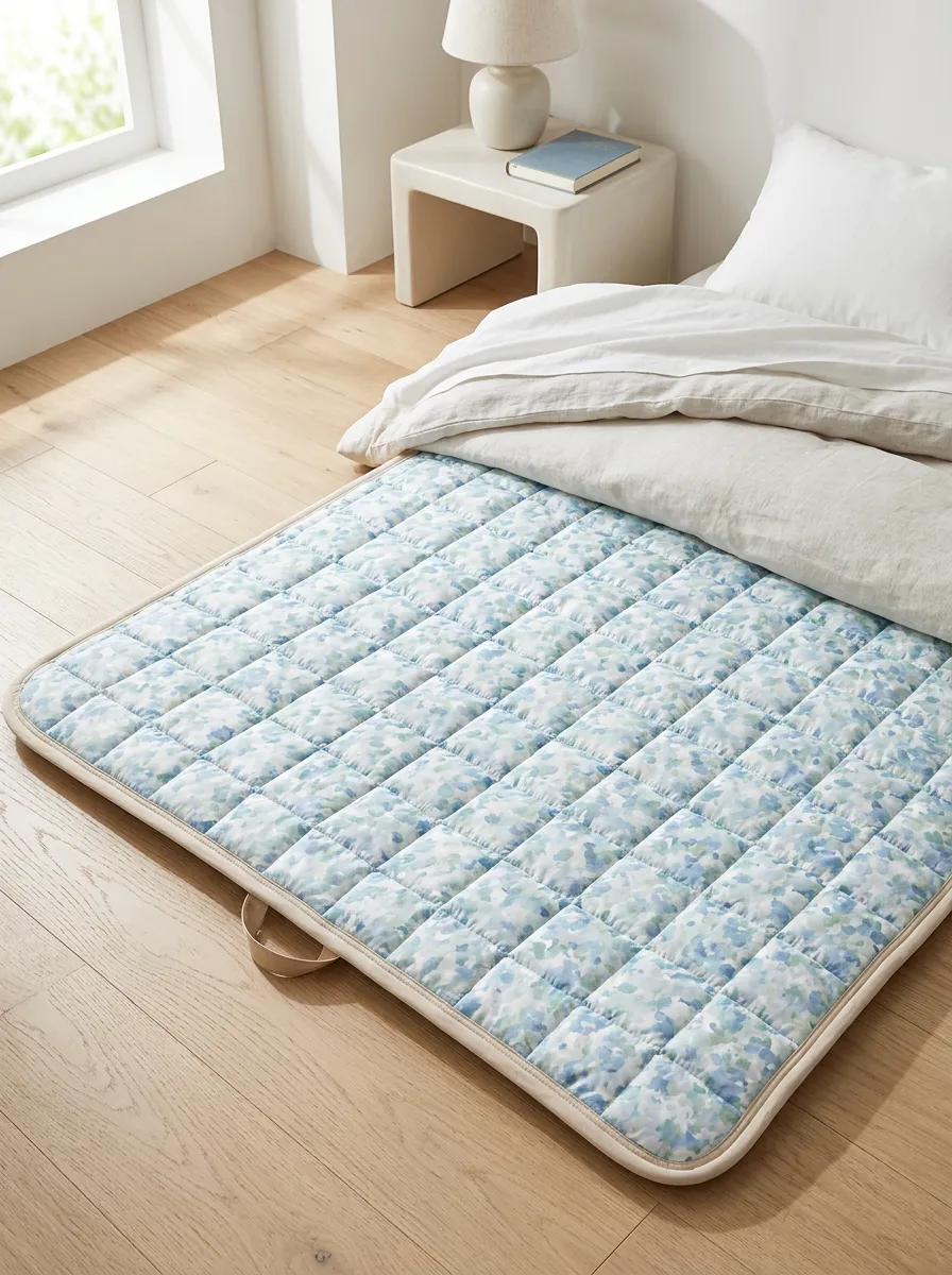 Blue Floral Print Cooling Mat