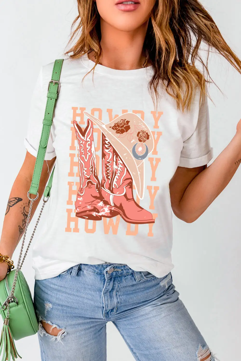 White Cowboy Boots Graphic