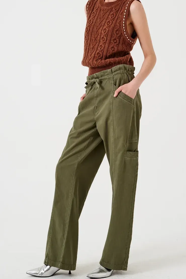Drawstring Relaxed Cargo Pants