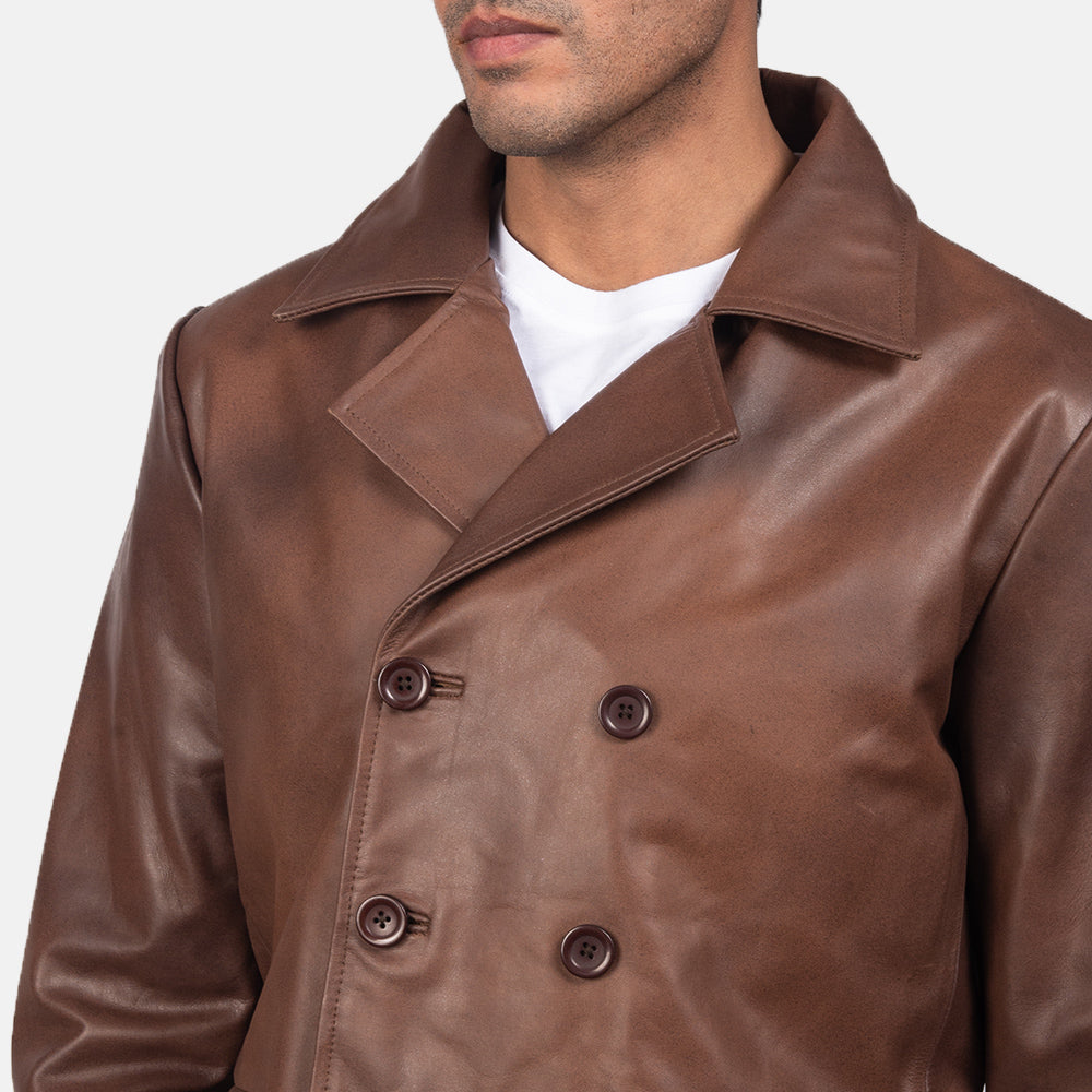 Men's Leather Coat Jacket