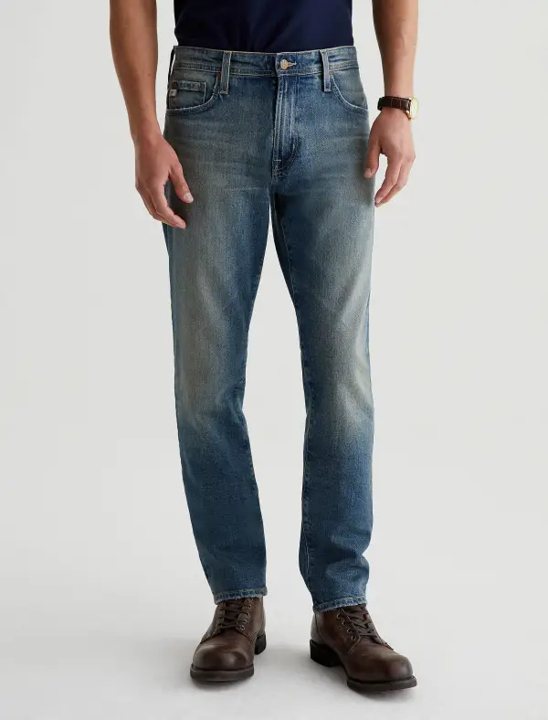 Men's Modern Slim Mid Rise Vintage Finish Jeans