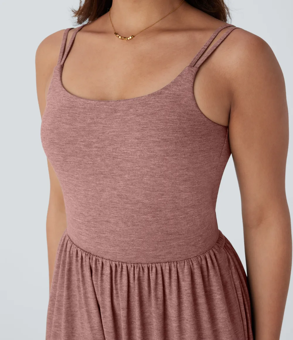 Double Straps Pocket Harem Casual Jumpsuit-Easy Peezy
