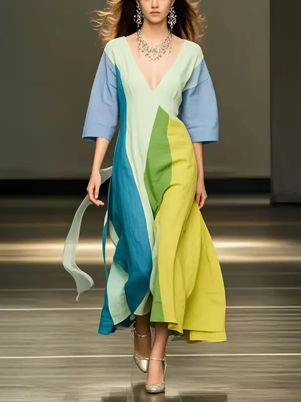 Three Neck Maxi Dress