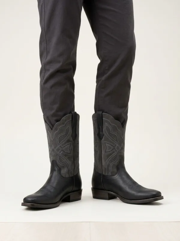 Men's Western Embroidered Cowboy Boots Men