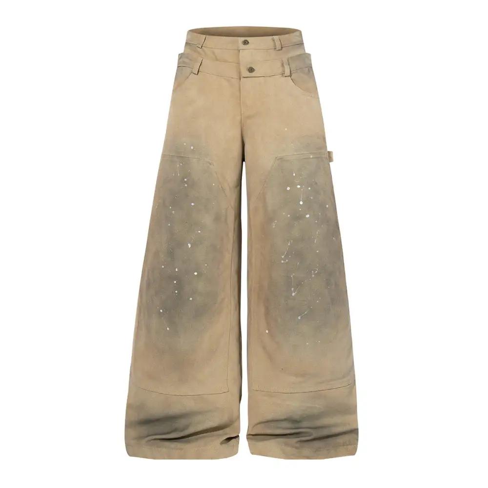 Everyday Wide Leg Distressed Denim Jeans