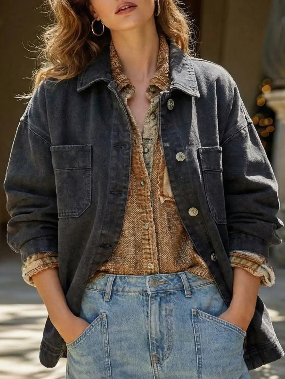 Button Down Denim Shirt