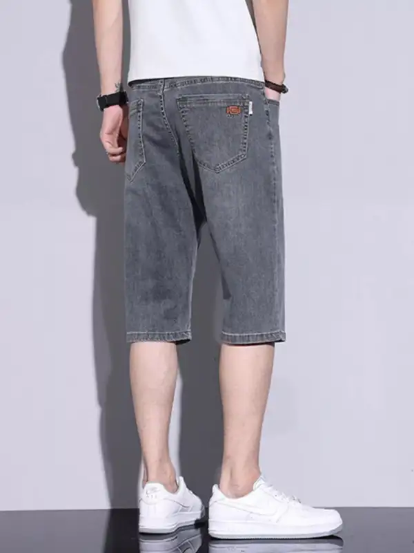 Men's Casual Washed Denim Shorts