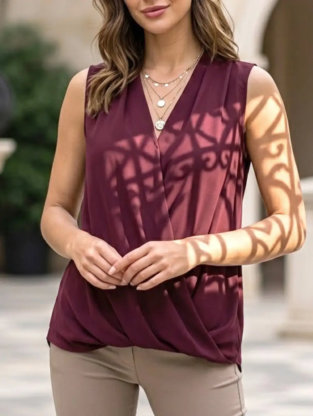 V Neck Basic Tank Top