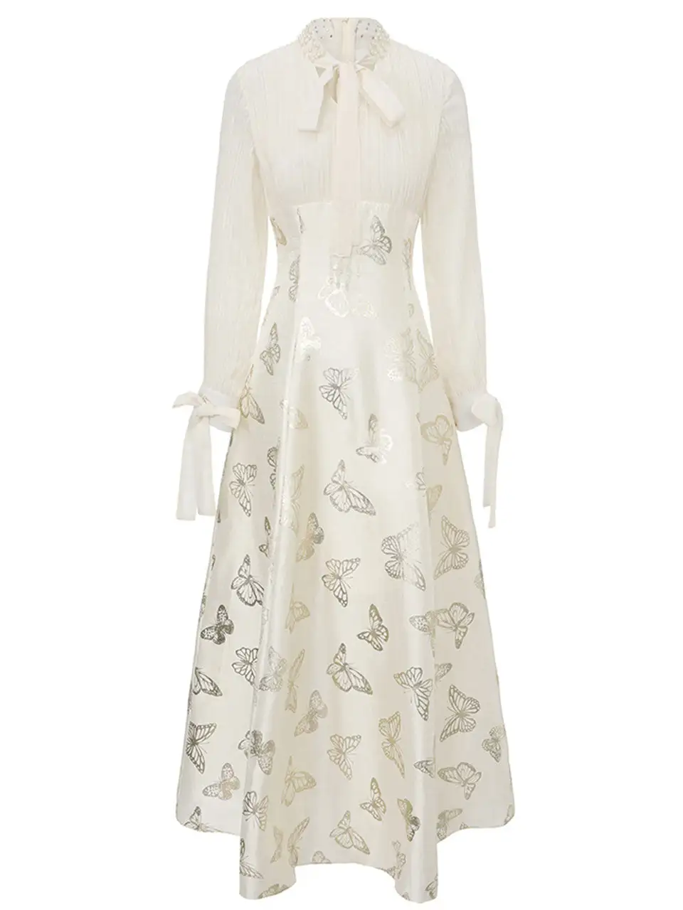 Chiffon Bow Butterfly Maxi Dress