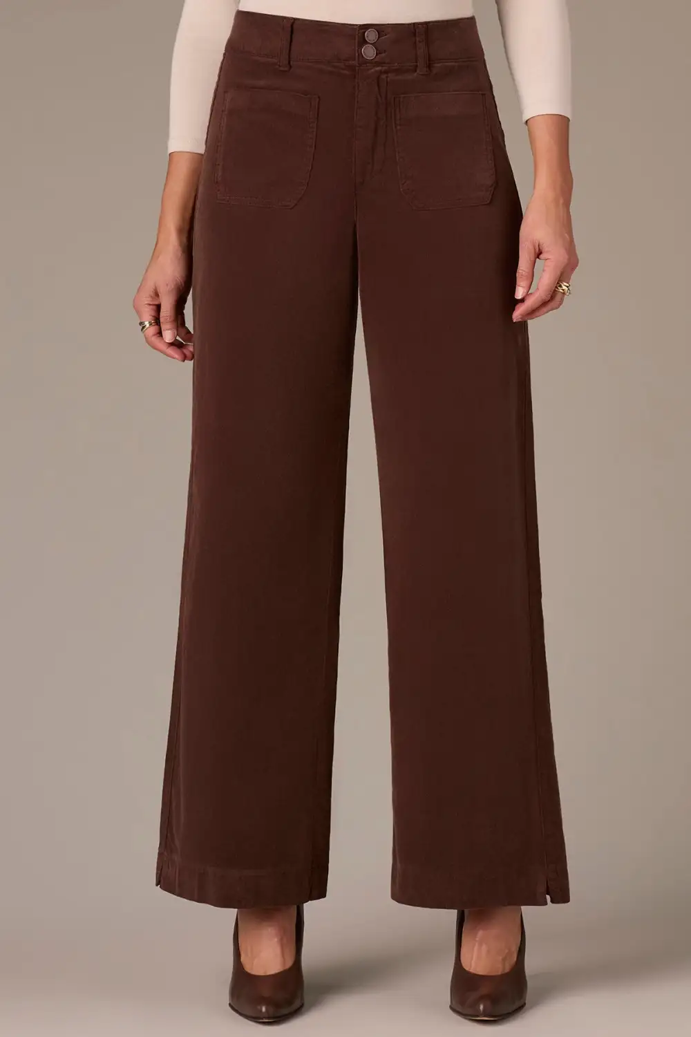 High Rise  Wide Leg Pants