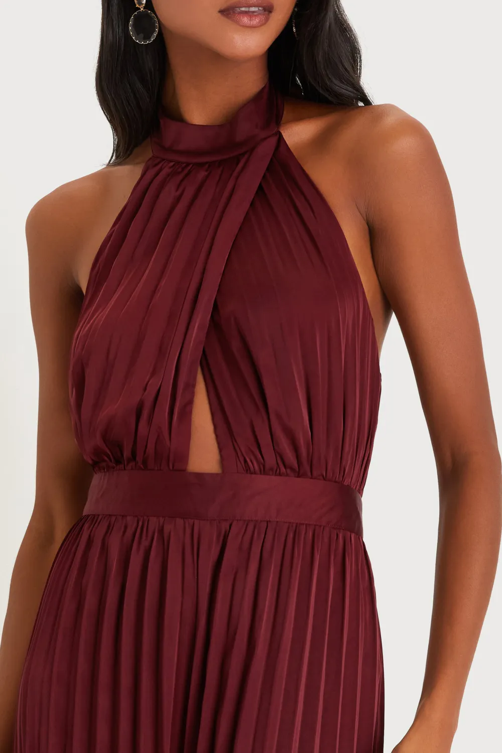 Daily Pleated Halter Jumpsuit