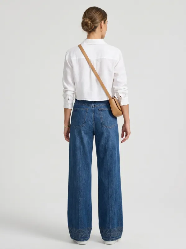 Women's Wide Leg Casual Denim Jeans