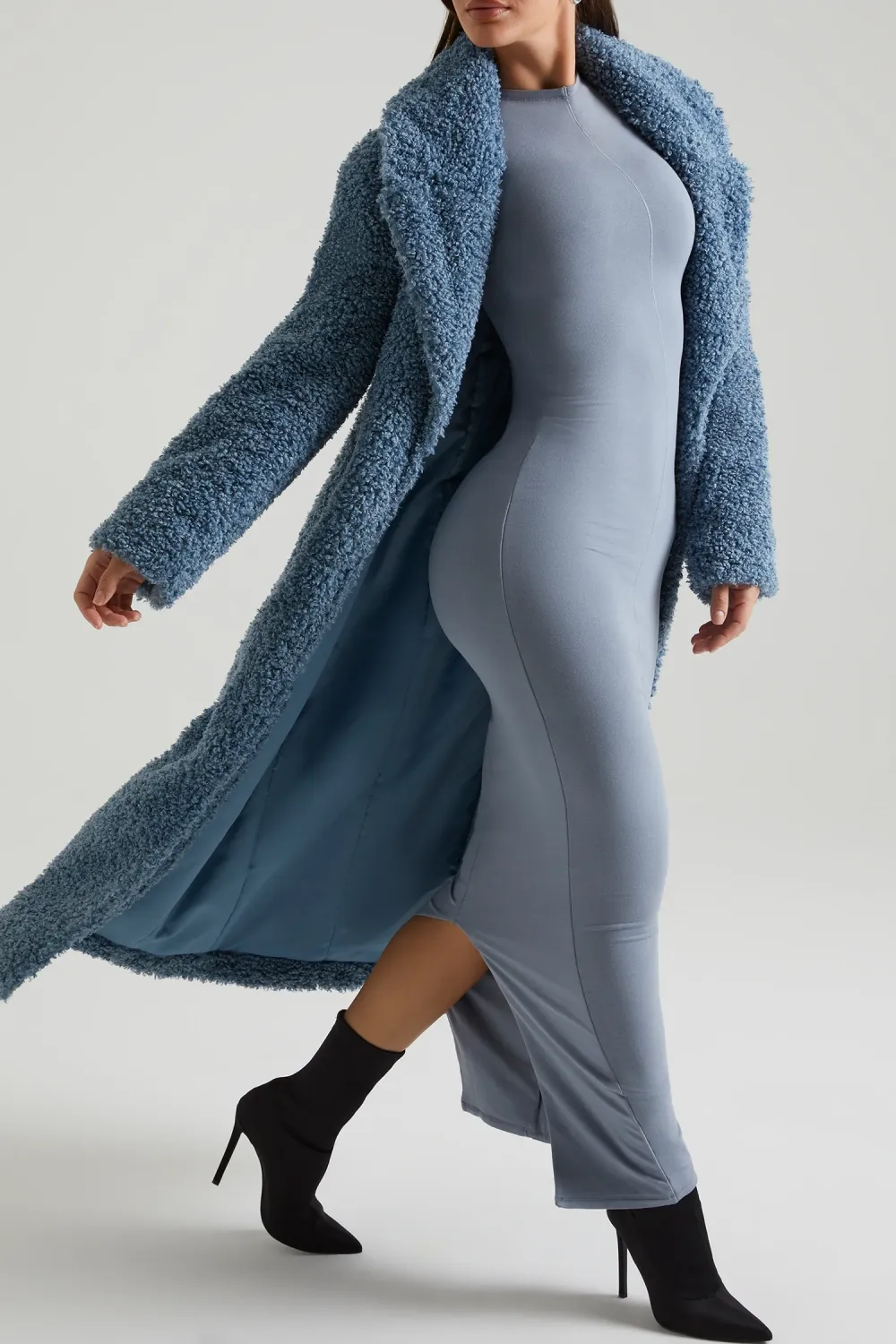 Constant Temperature Lambskin Long Warm Coat