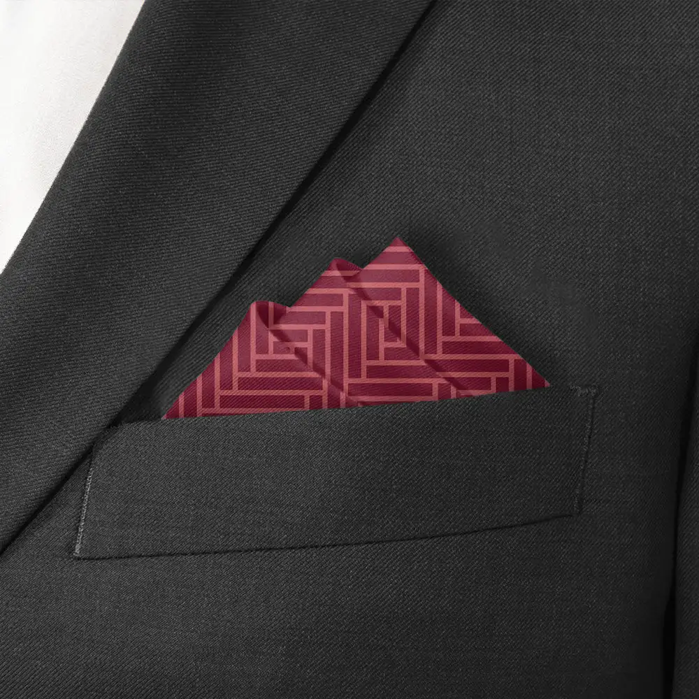Elegant Modern Geometric Textured Pocket Square
