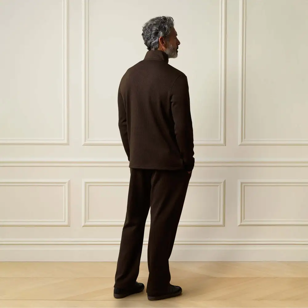Men's Regular Fit Relaxed Quarter Zip Sweater