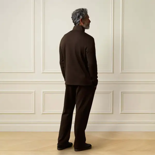 Men's Regular Fit Relaxed Quarter Zip Sweater