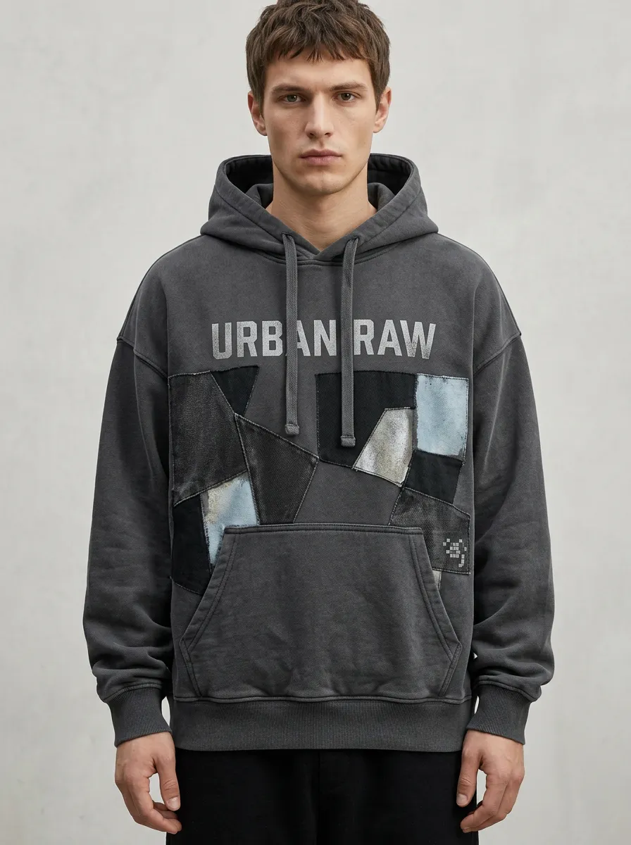 Patchwork Men's Graphic Hoodie