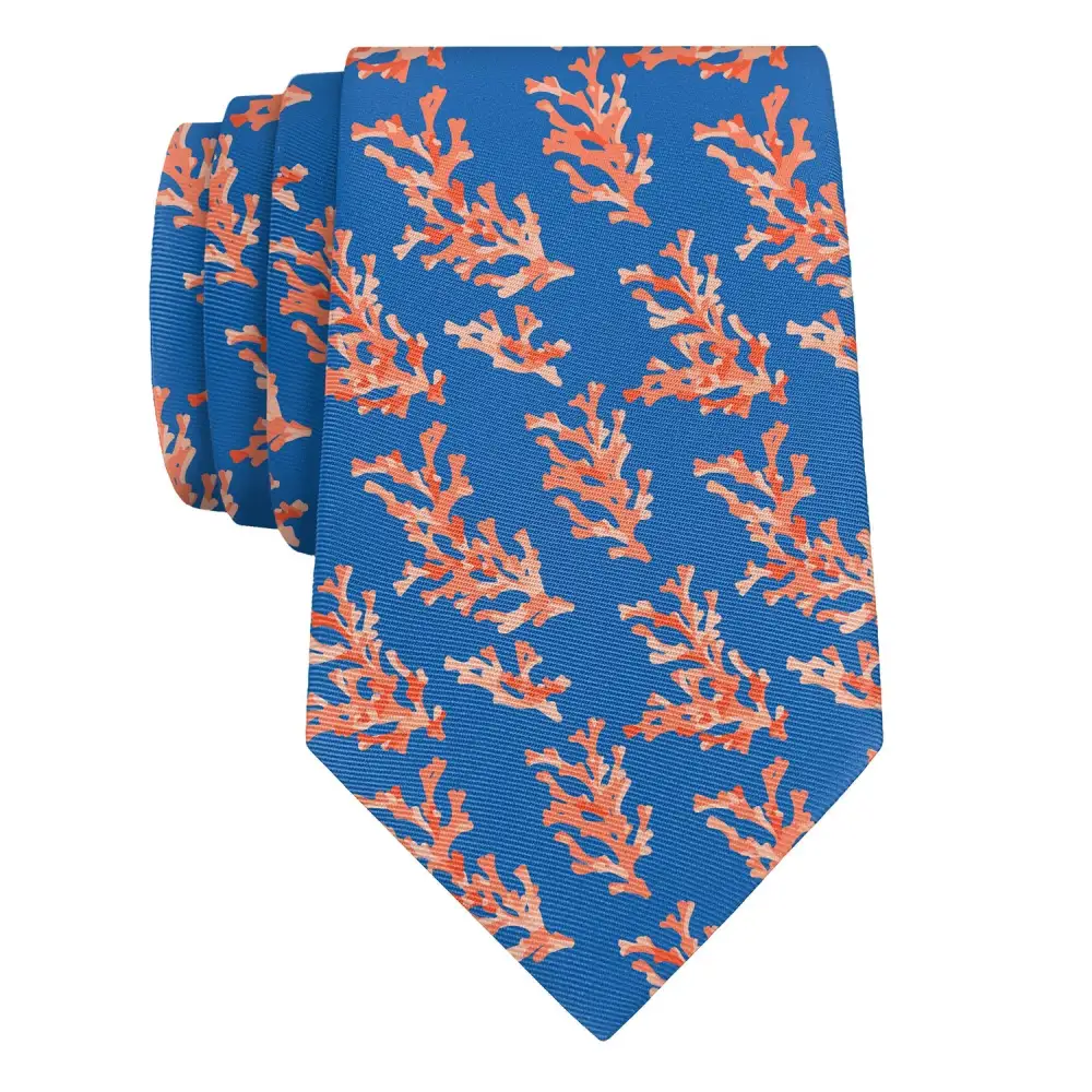 Refined Reef Motif Necktie