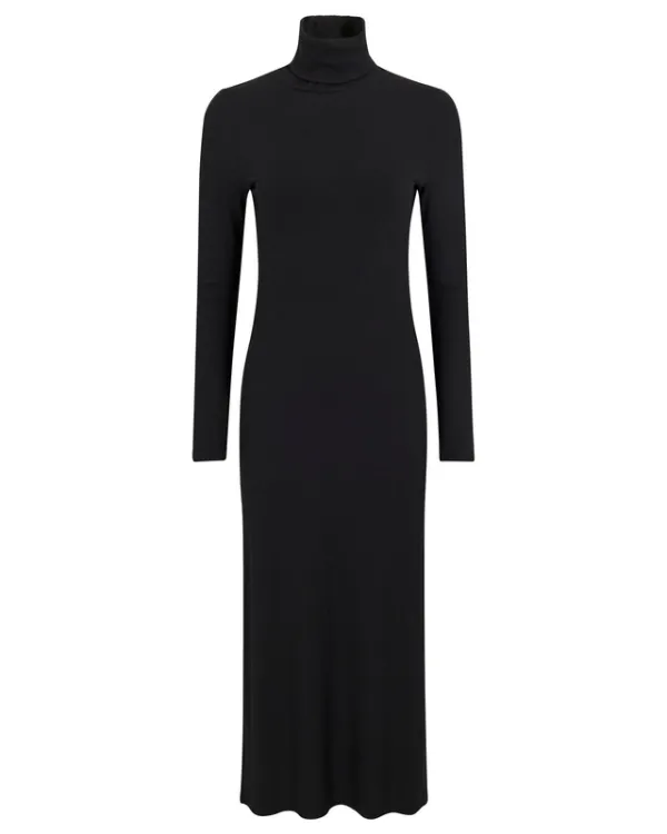 Neat Rib Turtleneck Dress