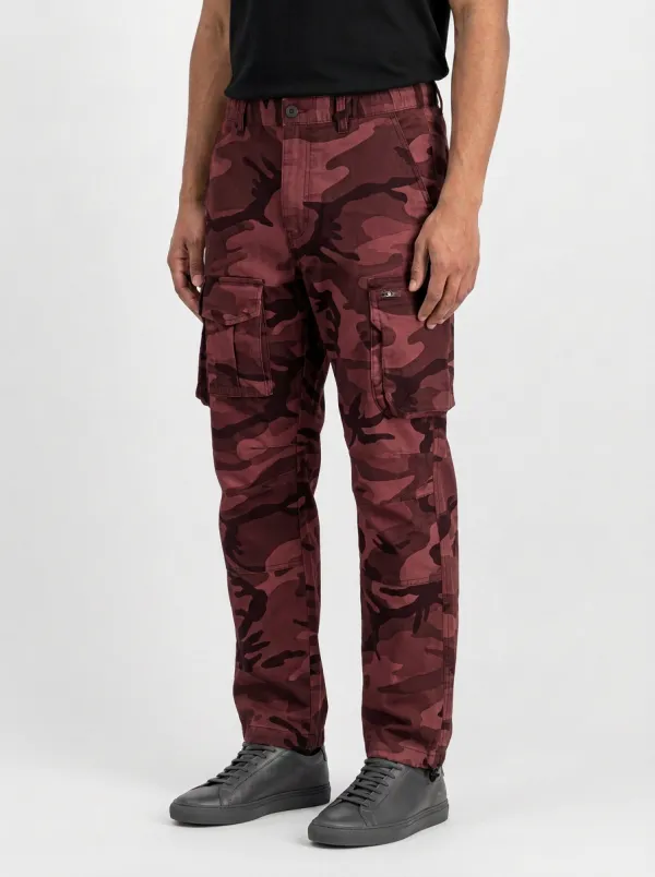 Men's Military Style Grey Camouflage Printed Cargo Pants