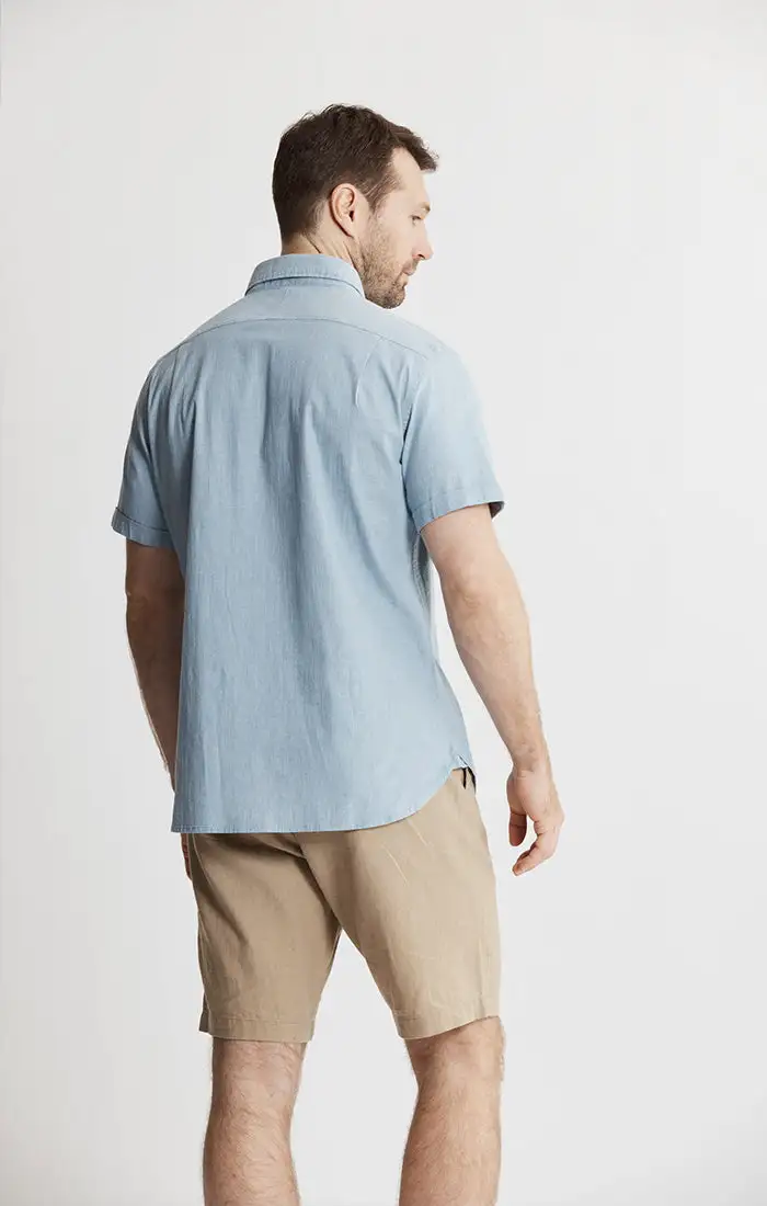Short Sleeve Chambray Shirt