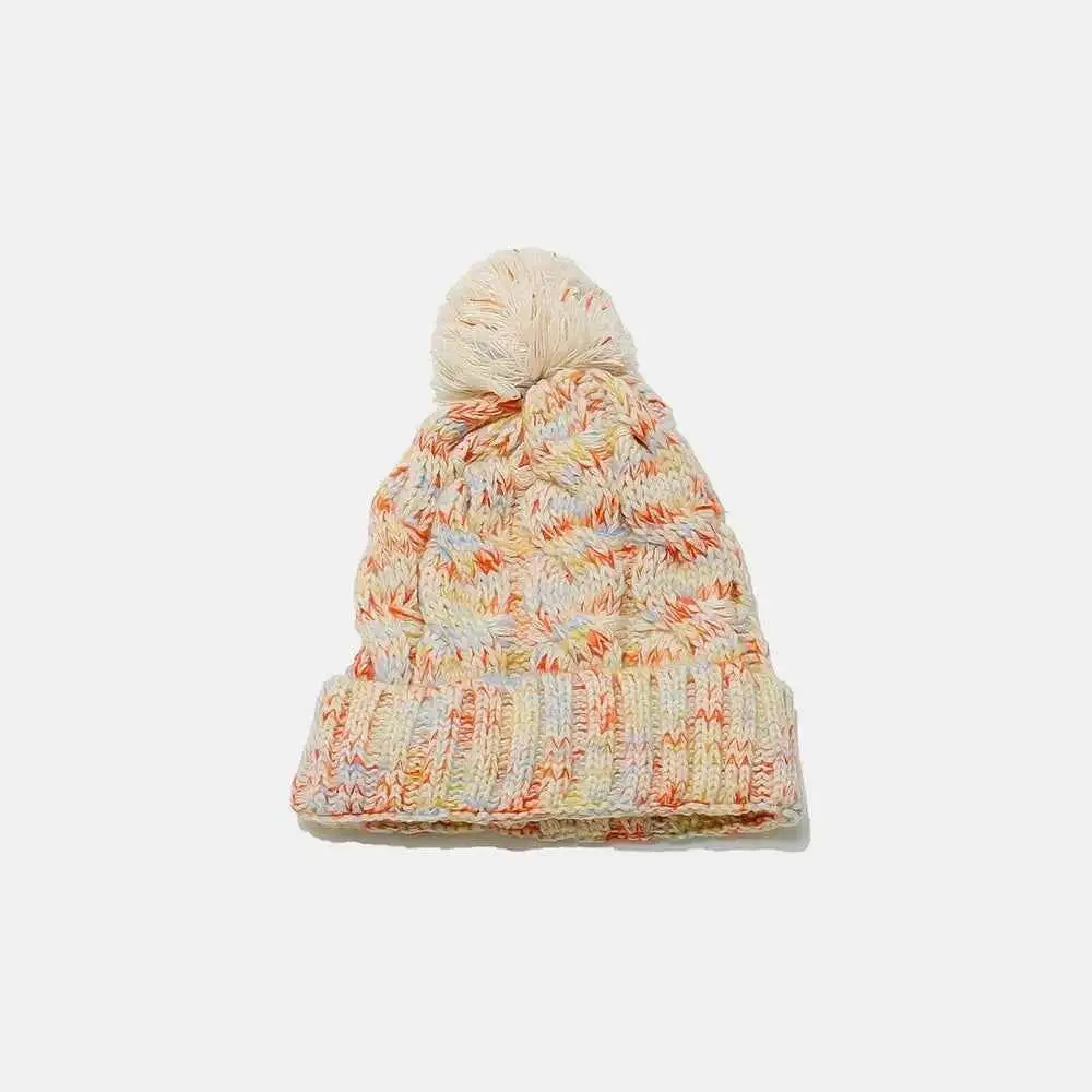 Contrast Cable Knit Hat