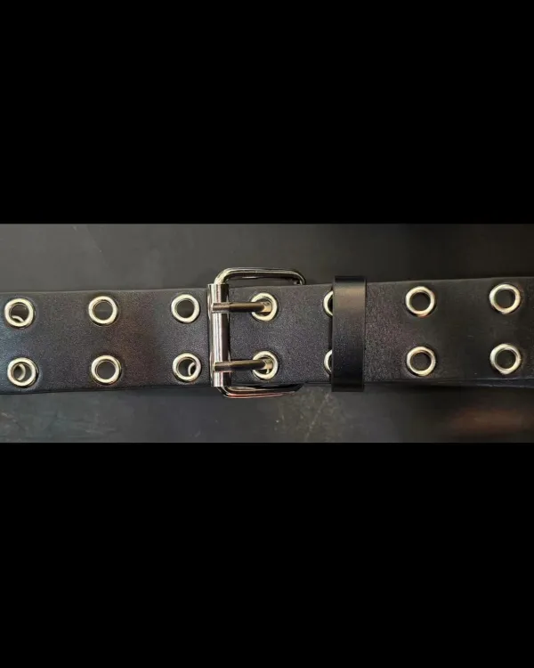 Double Strap Layered Leather Belt