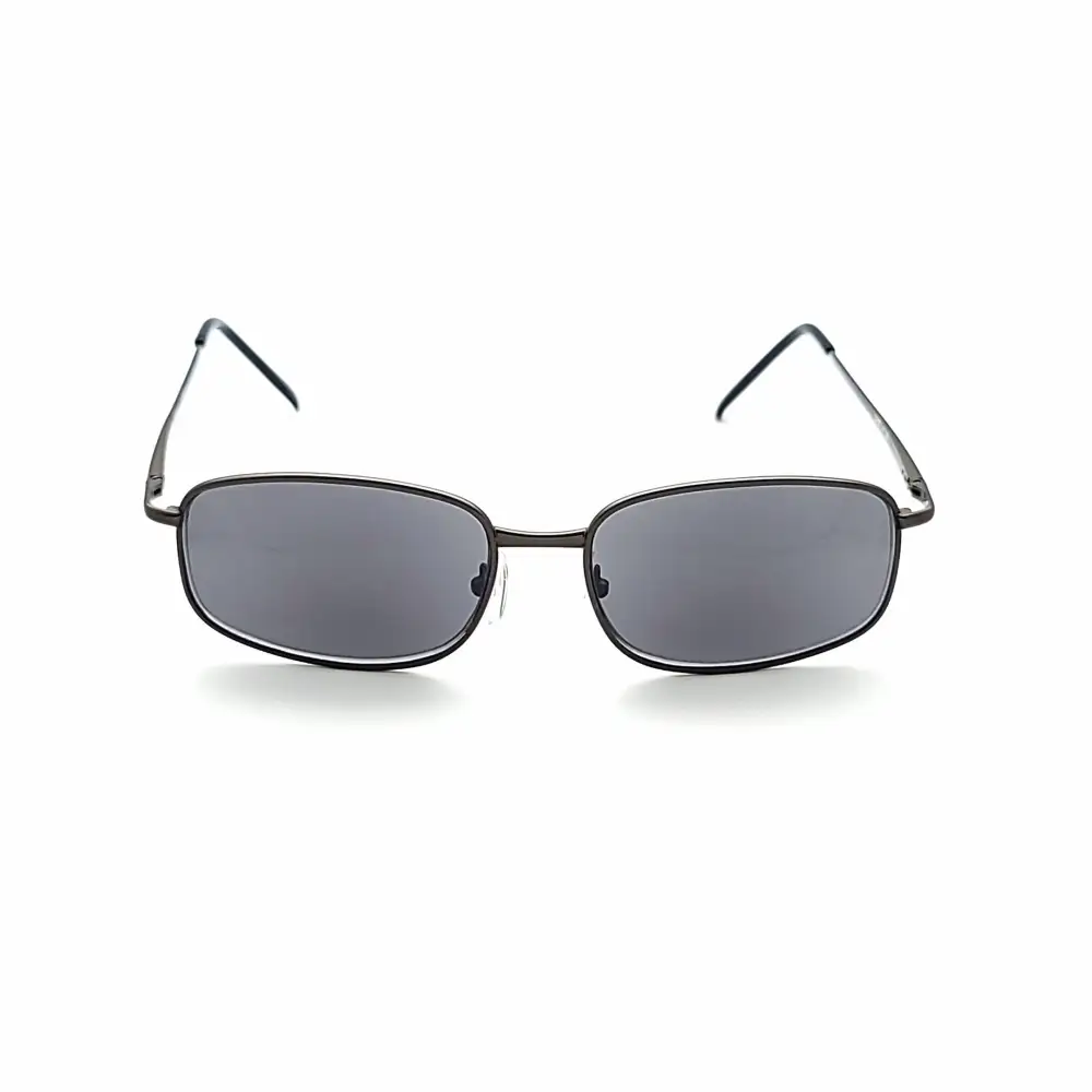Oval Full-Lens Smoke-Lens Reading Sunglasses