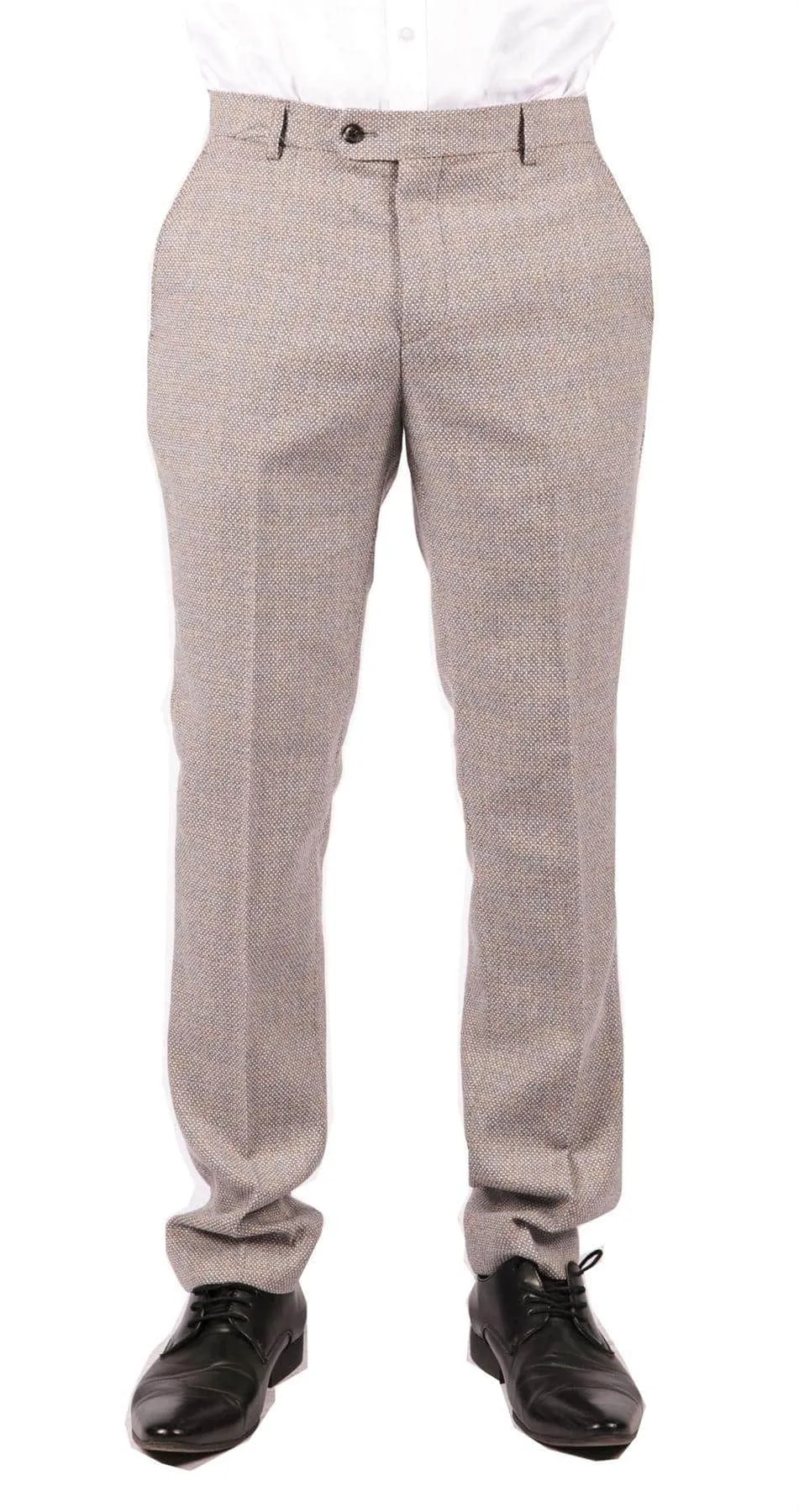 S Cream Tweed Trousers