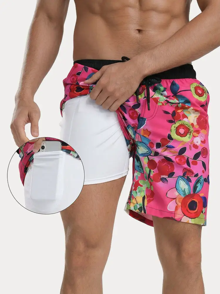 Printed Swim Trunks