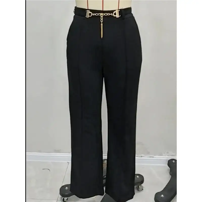 Women's High Waist Straight Leg Pants