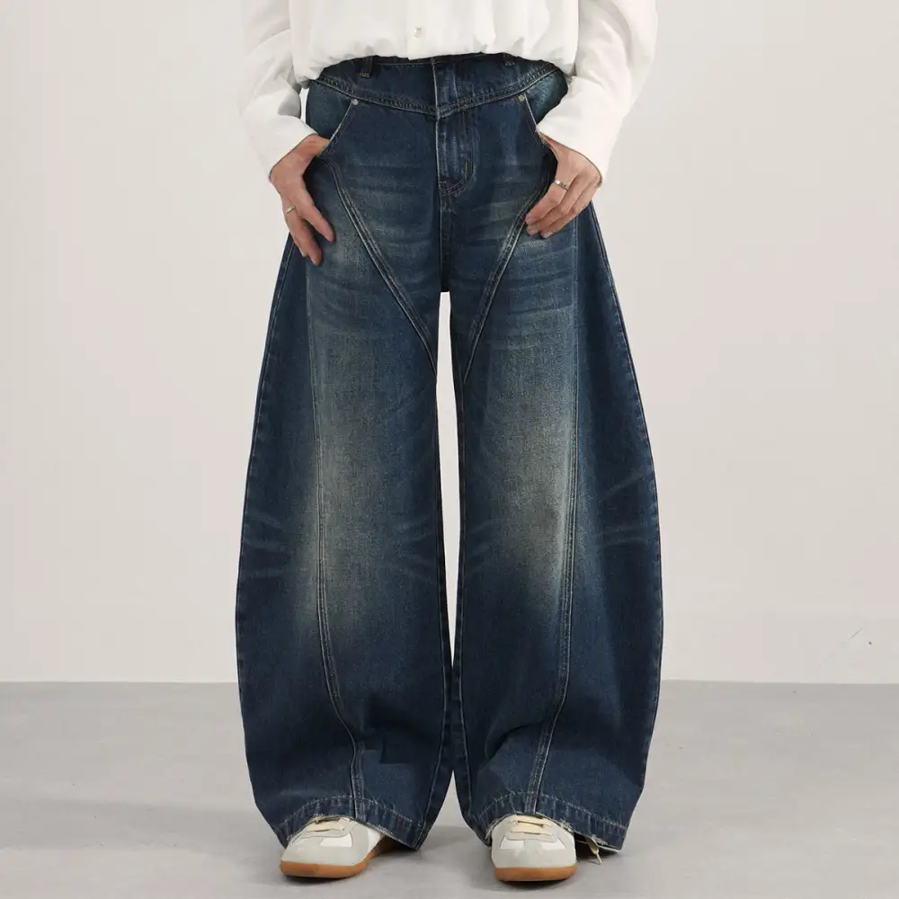 Relaxed Patchwork Denim Jeans