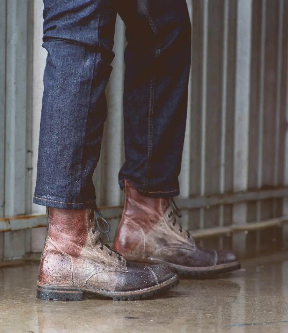 Back-Zip Lug-Sole Combat Boots