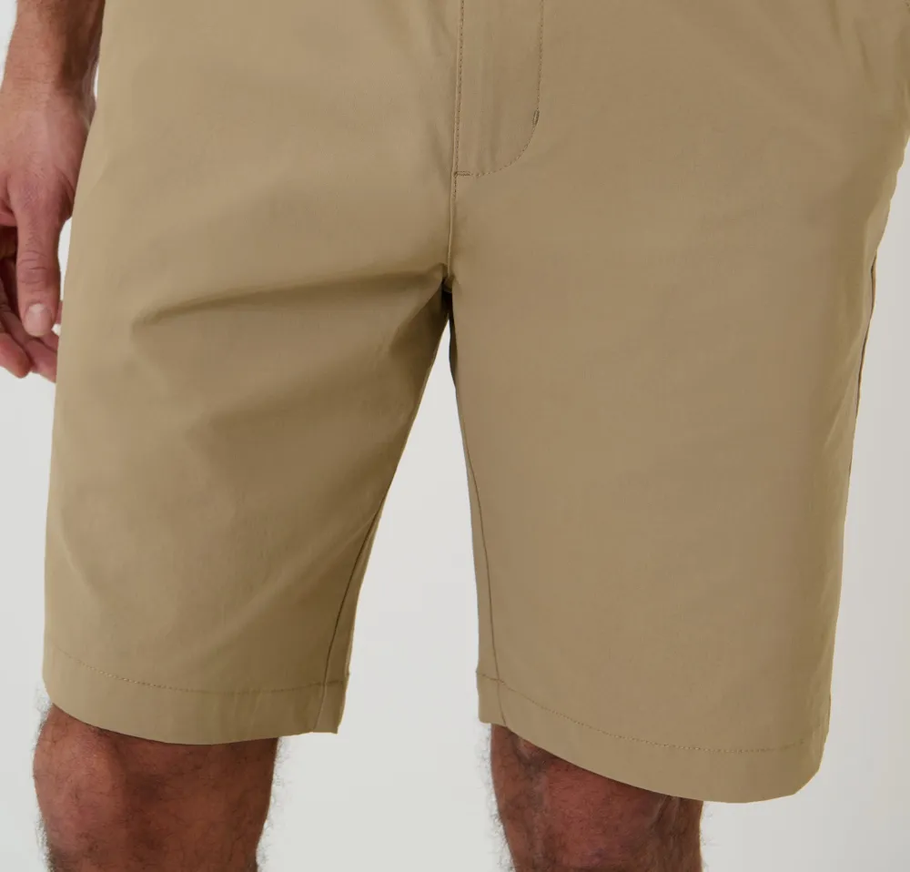Men's Stone Regular-Fit Elastic-Waist Stretch Chino Shorts