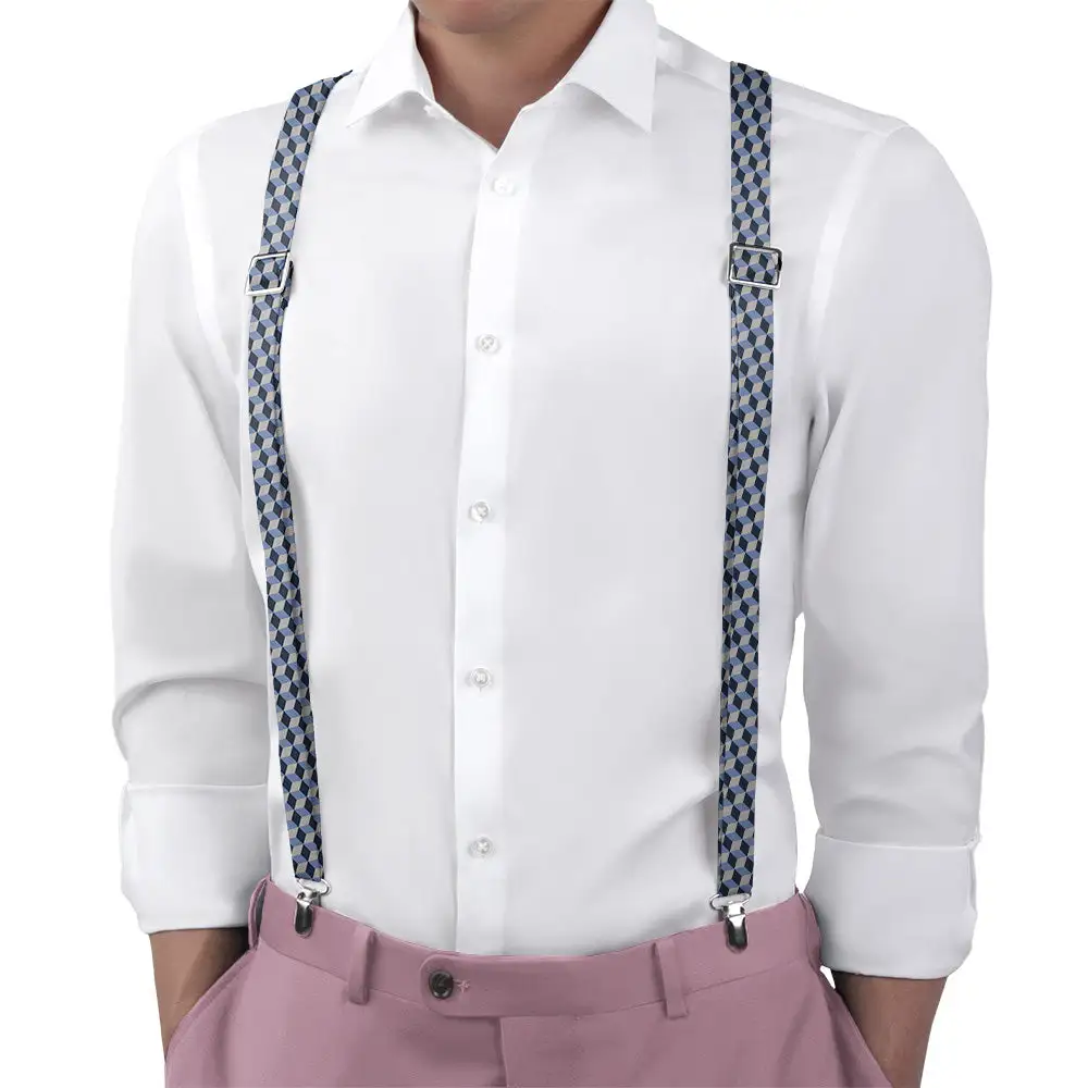 Escher Geometric Pattern Suspenders
