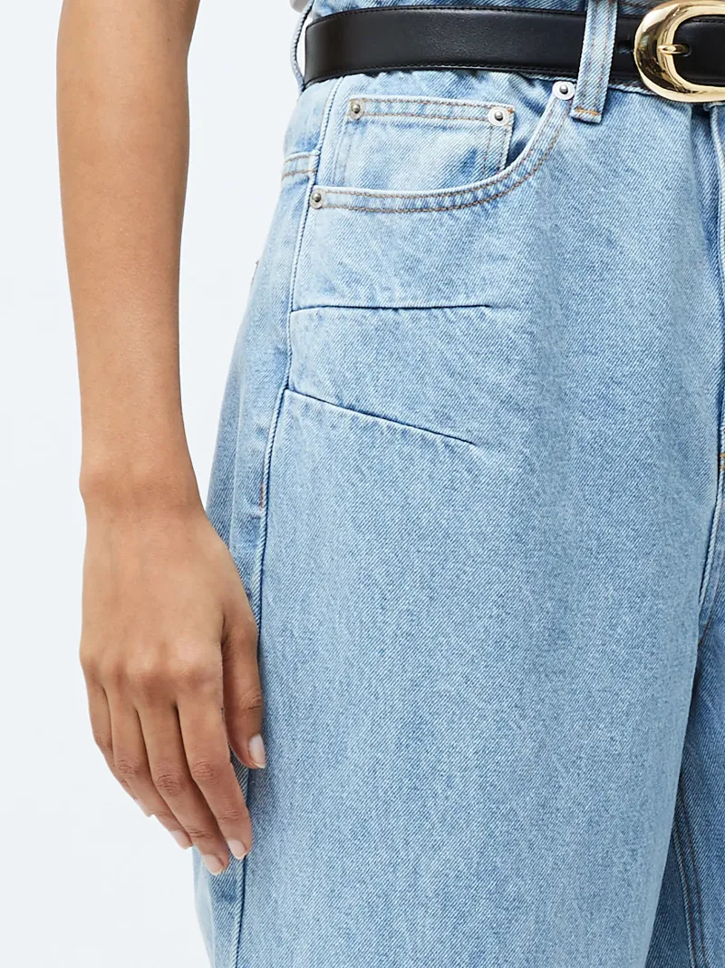 Basic Casual Commuter Denim Trousers