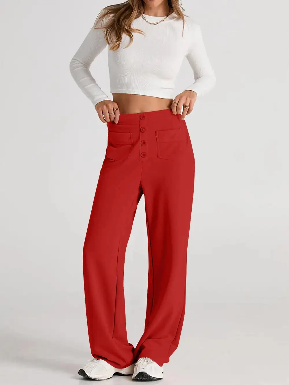 Wide Leg Comfort Fit Pants